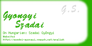 gyongyi szadai business card