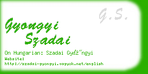 gyongyi szadai business card